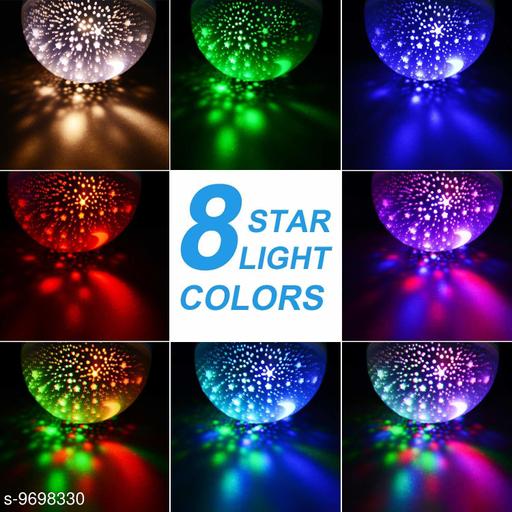 Star Lights Master For Decoration Rotating 360 Degree Moon Night Light Lamp Projector with Multi Colors and USB Cable, Lamp for Kids Room, Night Bulb, Cople Bedroom, Diwali décor, Home decor (Multi Color)