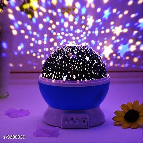 Star Lights Master For Decoration Rotating 360 Degree Moon Night Light Lamp Projector with Multi Colors and USB Cable, Lamp for Kids Room, Night Bulb, Cople Bedroom, Diwali décor, Home decor (Multi Color)