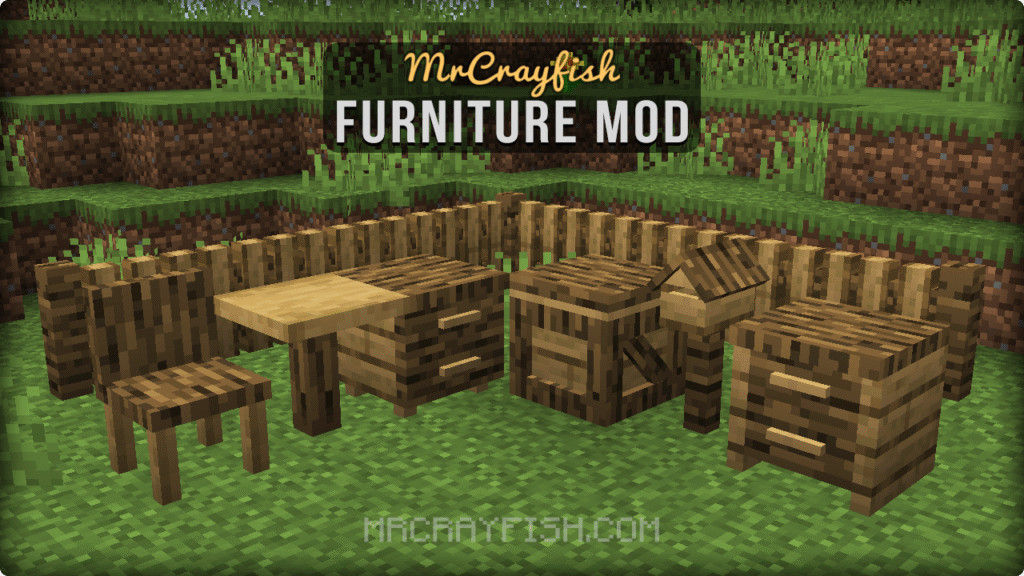 Minecraft MrCrayfish Furniture mod home decor
